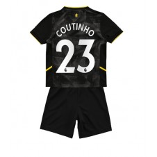 Aston Villa Philippe Coutinho #23 Tredjeställ Barn 2022-23 Korta ärmar (+ Korta byxor)